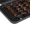 Fly Fishing Lure Kit Portable Simulated Fly Fishing Lure with Storage Box for River Hobbyist 50pcs