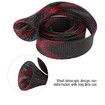 Expandable Fishing Rod Sleeve Braided Mesh Pole Cover Casting Fishing Rod Socks Protector (Black red)