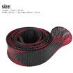 Expandable Fishing Rod Sleeve Braided Mesh Pole Cover Casting Fishing Rod Socks Protector (Black red)