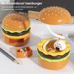 Hamburger Night Light Rechargeable LED Nursery Night Lights Portable Cute Night Stand Lamp With Pencil Sharpener Kawaii Desktop