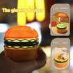 Hamburger Night Light Rechargeable LED Nursery Night Lights Portable Cute Night Stand Lamp With Pencil Sharpener Kawaii Desktop