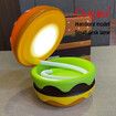 Hamburger Night Light Rechargeable LED Nursery Night Lights Portable Cute Night Stand Lamp With Pencil Sharpener Kawaii Desktop