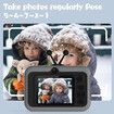 Kids Camera HD 1080P Children Sports Camera 2.0 Inch IPS Screen Dual Camera Mini Camera Christmas Birthday Gifts For 3-12 Boys Girls Color Yellow