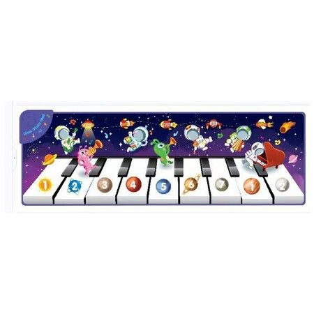 Space Theme Foldable Musical Toys, Learning Floor Mat with Instrument Sounds-Touch Play for Early Education, Birthday Gifts for Baby Boys Girls