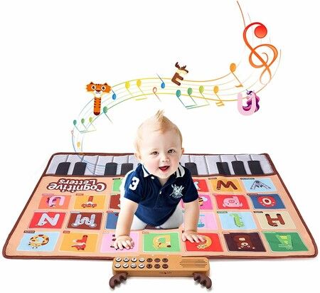Letter Theme Foldable Musical Toys, Learning Floor Mat with Instrument Sounds-Touch Play for Early Education, Birthday Gifts for Baby Boys Girls