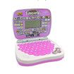 Pink-Bilingual Spanish English Learning Small Laptop Toy with Screen,Educational Computer to Learn Alphabet ABC,Numbers,Words,Spelling,Maths,Music.