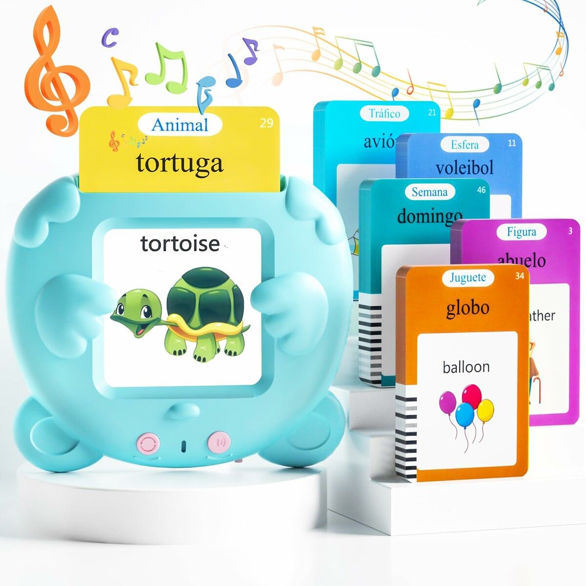 Spanish English Talking Flash Cards 510 Sight Words Bilingual Learning ...