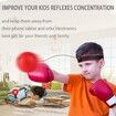 Boxing Reflex Ball - React Reflex Balls on String with Headband,Carry Bag and Hand Wraps - Improve Hand Eye Coordination,Punching Speed,Fight Reaction