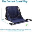 Blue - 4 Handles,Patient Transfer Emergency Evacuation Chair Wheelchair Belt Safety Full Body Medical Lifting Sling Sliding Transferring Disc Use