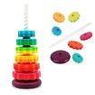 Educational Spinning Stacking Toys, Rainbow Stacking Rings Toy, Toddlers Toys Montessori Sensory Learning Toy for Girls and Boys Spin Wheel Toys for Kids