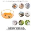 Small Animals C&C Cage Tent,Breathable & Transparent Pet Playpen Pop Open Outdoor/Indoor Exercise Fence,Portable Yard Fence for Guinea Pig,Rabbits,Hamster,Chinchillas and Hedgehogs (Orange)