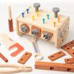 Wooden Tool Set for Kids, Wooden Tool Box, Montessori Toys, Wooden Tool Kit for Kids, Role Play, Educational Building Toys