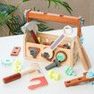 Wooden Tool Set for Kids, Wooden Tool Box, Montessori Toys, Wooden Tool Kit for Kids, Role Play, Educational Building Toys