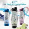 Electric Protein Shaker Bottle, USB Rechargeable Blender Bottles 24oz Shaker Bottles for Protein Mixes Blender Bottle Black