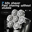 7- Head Shavers 5-in-1 Electric Head Razors for Men Shaver Rechargeable  Electric Portable Travel Shaver Hair Trimmer