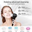 Facial Cleansing Brush, Rechargeable Face Scrubber for Exfoliating, Massaging and Deep Pore Cleansing Black