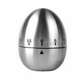 Egg Kitchen Timer Stainless Steel Mechanical Rotating Alarm 60 Minutes Count Down Timer for Cooking Learning