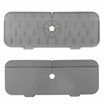 2PCS Kitchen Faucet Absorbent Mat, Sink Splash Guard, Silicone Sink Splash Catcher 37 x 14 cm (Gray)