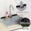 2PCS Kitchen Faucet Absorbent Mat, Sink Splash Guard, Silicone Sink Splash Catcher 37 x 14 cm (Gray)