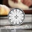 Magnetic Kitchen Timer 60 Minute Stainless Steel Fridge Timer for Cooking, Baking (White)