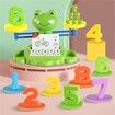 Frog English English Toy Set,Balance Counting Math Toy with Matching Letter Spelling Games，Math & Cards Learning Preschool Educational Game，Gift