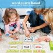 Wooden Sorting English Spelling Games, Reading Spelling Writing Games, Spelling Board Games, Words Learning Flashcards Alphabet Puzzle for Kids