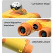 8x25 HD Optical Glasses Binocular 8X Zoom Magnification for Kids Telescope Gift Toys Adjustable Pupil Distance(Yellow)