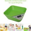 Digital Kitchen Food Scale Multifunction Electronic Food Scales with Removable Bowl Max 11lb/5kg(Green)