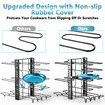 Pots and Pans Organizer for Cabinet, 8 Tier Pot Rack with 3 DIY Methods, Adjustable Pan Organizer Rack for Cabinet, Pot Organizer for Kitchen Organizers