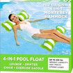 4 in 1 Monterey Hammock Pool Float and Water Hammock, Multi Purpose, Inflatable Pool Floats for Adults, PVC Material 120 x 65 cm Green