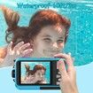 Underwater Camera with 32GB Card 10FT 30MP FHD 1080P Waterproof Camera Compact 16X Digital Zoom Waterproof Digital Camera for Snorkeling (Blue)