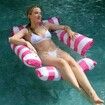 Inflatable Pool Float Chair Lounge for Adults and Kids Floating,Stripe Pattern Float Hammock for Pool Party Summer Water Fun 120 x 120 cm Pink