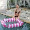 Inflatable Pool Float Chair Lounge for Adults and Kids Floating,Stripe Pattern Float Hammock for Pool Party Summer Water Fun 120 x 120 cm Pink