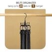 2 Pack Belt Hanger Closet Accessories Organizer 24 Storage Capacity, Hanging Holder Storage Hook for Belt Tie Clothes Bags Hats(Black）