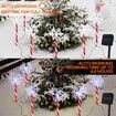 5 Pcs Solar Christmas Snowflake Pathway Lights 40cm Waterproof Xmas Candy LED Lights for Walkway Garden Lawn Yard