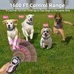 Dog Shock Collar for 2 Dogs, Remote Control Dog Training Collar for Large, Medium and Small Dogs, Waterproof Rechargeable Electronic Collar with 4 Modes (Pink)