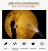 Moon Earth Astronaut Lamp Projector Night Light, 360 Degree Moon Projection Light USB Star Night Light