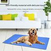 Pet Cooling Mat Foldable Puppy Ice Mat Blue Double-layer Pressing Ice Pad Machine Washable Summer Reusable Training Pad For Dog Size M