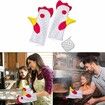 Oven Glove Heat Resistant Non-Woven Fabric Oven Mitts Rooster Kitchen Glove Pots Pad Gift for Baking Cooking Lover Baking Accessories