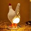 Chicken Egg Lamp - Bronze Resin, Modern Style, Fun Night Light 14*15.5*6cm