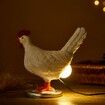 Chicken Egg Lamp - Bronze Resin, Modern Style, Fun Night Light 14*15.5*6cm