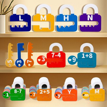 Montessori Toys Materials For Toddlers Lock Learning To Unlock Keys Math Games number KIDS