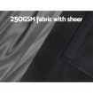 Artiss 2X 132x160cm Blockout Sheer Curtains Black