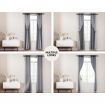 Artiss 2X 132x160cm Blockout Sheer Curtains Charcoal