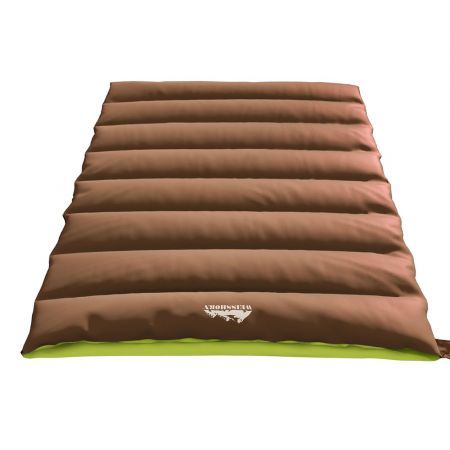 Weisshorn Sleeping Bag Double Bags Thermal Camping Hiking Tent Brown -5?C