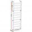 Artiss Shoe Rack 12-tier 24 Pairs Wall Mounted Metal Plastic Shoe Shleves White