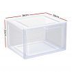 Artiss DIY Shoe Box Set of 2 Stackable Shoe Storage Case Magnetic Door