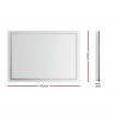 Embellir Wall Mirror 100X70CM with LED Light Bathroom Home Decor Round Rectangle