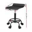 Artiss Salon Stool Swivel Height Adjustable Square Barber Spa Chair PU Black