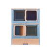 Cat Litter Box Tray 2 in 1 Kitty Enclosure House Bed Cave Toilet Villa Cabinet Condo Furniture Stackable Foldable Blue Pink